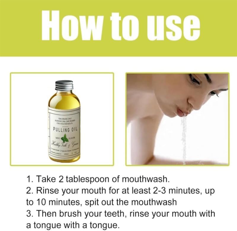 Coconut Oil Pulling for Teeth Whitening-Cocofresha Powerful Organic Coconut Peppermint Pulling Oil for Teeth and Gums, Pure Mouthwash Mint Freshness, Natural Cleanse, 4 Oz (2)