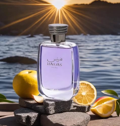 Hawas for man 3.4 fl - Eau de Parfum Spray for Men, 100ml | Long Lasting Fresh & Spicy Scent | Authentic Arabian Fragrance | Premium Dubai Perfume for Modern Gentleman