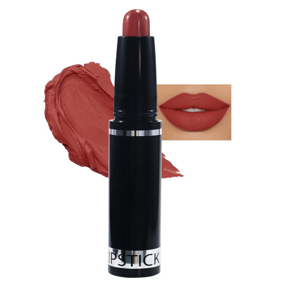 CAKAILA Brown Matte Lipstick Crayon Pencil Set,Velvet Lip Stick for Women 24 Hour Long Lasting Waterproof Lip Liner,Magic Lipstick 24 Hours Original Lip Liner Makeup Stain Long Lasting Waterproof