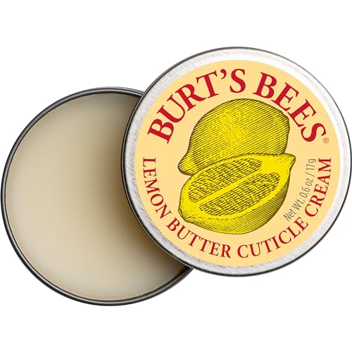 Burt's Bees, Hand Skin Care, Moisturizing Cuticle Cream for Dry Skin, 100% Natural Origin, with Lemon Butter, 0.6 oz. (3-Pack)