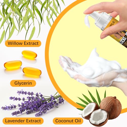 Braid Foam Control Mousse Hair Braiding Mousse for Twist, Locs, Braids Lightweight - Braid Spray Rose Mint for Dreads, Dreadlocks, Locks Spray Rose Water for Itchy Scalp (2PCS)