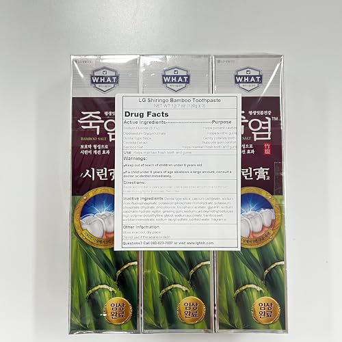 LG Shiringo Bamboo Salt Toothpaste for Sensitive Teeth 120gram (4.23ounce) x 3 counts