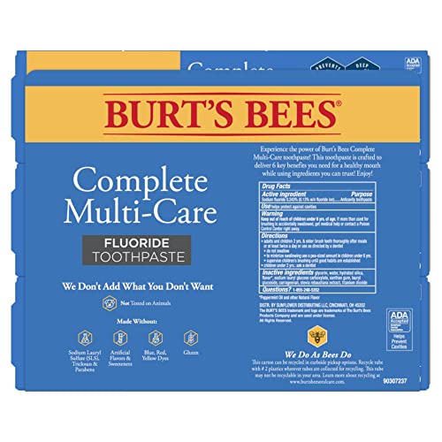 Burt's Bees Toothpaste Complete Multi Care, 4.7 oz, Pack of 3