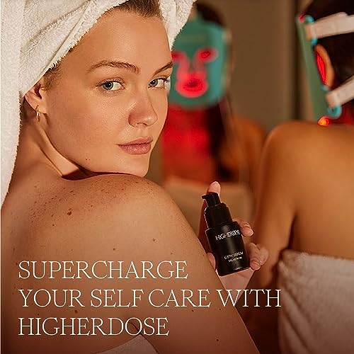 HigherDOSE Supercharge Body Brush Exfoliator - Lymphatic Drainage Dry Brush to Accelerate Drainage of Toxins & Fat with Ion-Charged Copper Bristles - Helps to Reduce Cellulite & Soften Skin