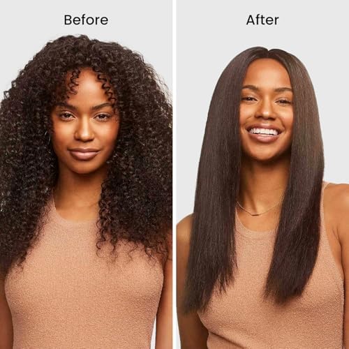 Brightup Tourmaline Ceramic Hair Straightener and Curler 2 in 1 with 1 Inch Vibrating Plates, Ionic Flat Iron with 10 Temp Control/Auto Shut Off, 20S Fast Heating for Smooth Long Lasting Results, Pink