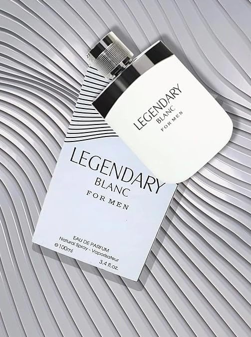 LEGENDARY BLANC Cologne for Men Eau de Parfum Woody Aromatic Fragrance 3.4oz/100ml, Natural Spray, Long Lasting