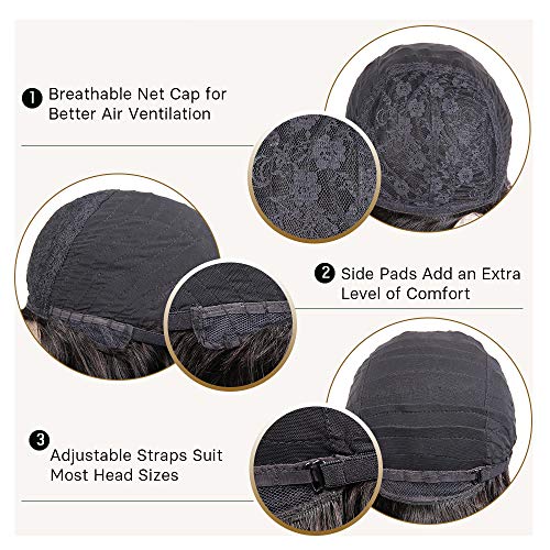 Brazilian Kinky Curly 10 Inch Human Hair Wigs for Black Women - Wear and Go Glueless Short Wig with Natural Color - 100% Human Hair