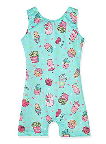 Leotards for Girls Gymnastics Dance Outfit 3t 4t Toddler Kid Athletic Dance Wear Shiny Green Donuts Biketard (Green, 3-4T)