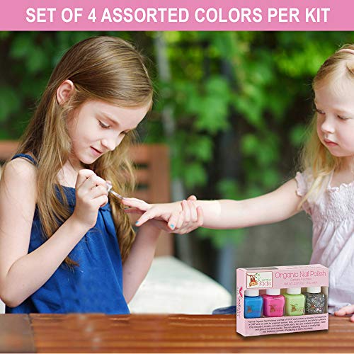 Karma Kids Nail Polish Box Set No. 1 Natural Safe Nail Polish for Little Girls - Non-Toxic, Vegan, and Cruelty Free – Quick Dry Kids Friendly