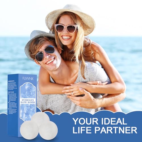 Hydrogen Bath Bombs for Women & Men, Hydrogen Bombs for Bath-Deep Hydration, Anti-Aging & Stress Relief, H2 Rich Water Spa for Skin Glow with Vanilla, Cinnamon & Orange, 3 Pcs