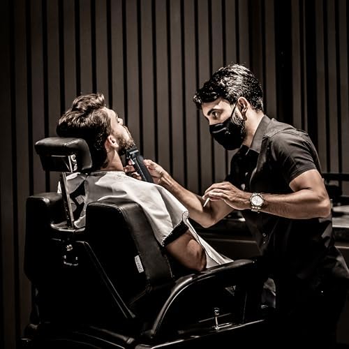 KEMEI 2296 Professional Hair Clippers for Men Cord/Cordless Hair Cutting Kits, Hair & Beard Trimmer, T Blade Barber Clipper with USB Rechargeable, Black