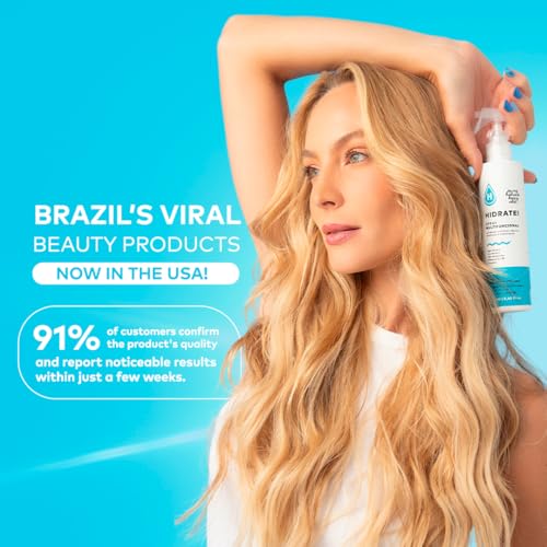 Brazilian Healthy Leave In Conditioner | Detangler Spray | Anti-Frizz Spray | 24+ Hour Protection from UV, Heat, & Frizz | Reduces Breakage | Vegan Hair Treatment for All Hair Types 8.4 Oz