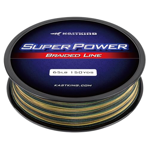 KastKing Superpower Braided Fishing Line, Camo, 80LB, 150 Yds