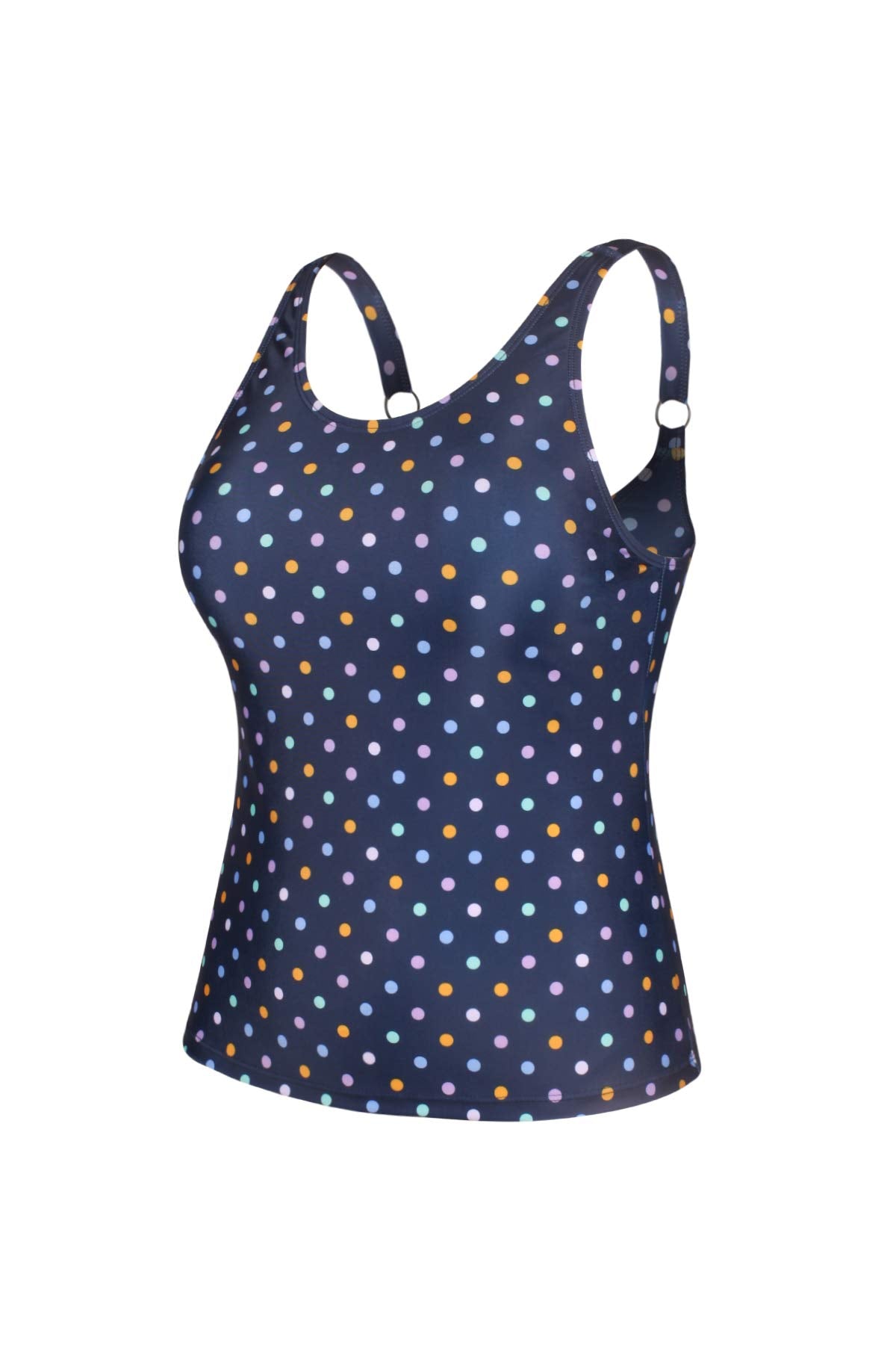 JINXUEER Women's Plus Size Short Tankini Swimsuit Top Athletic Bathing Suit No Bottoms