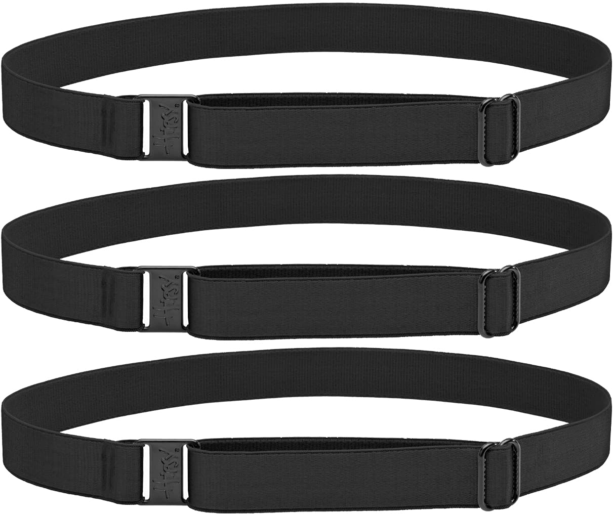 Hipsy Women's Wide Elastic & Adjustable Running Headband Multi Pack (Wide Black 3pk)