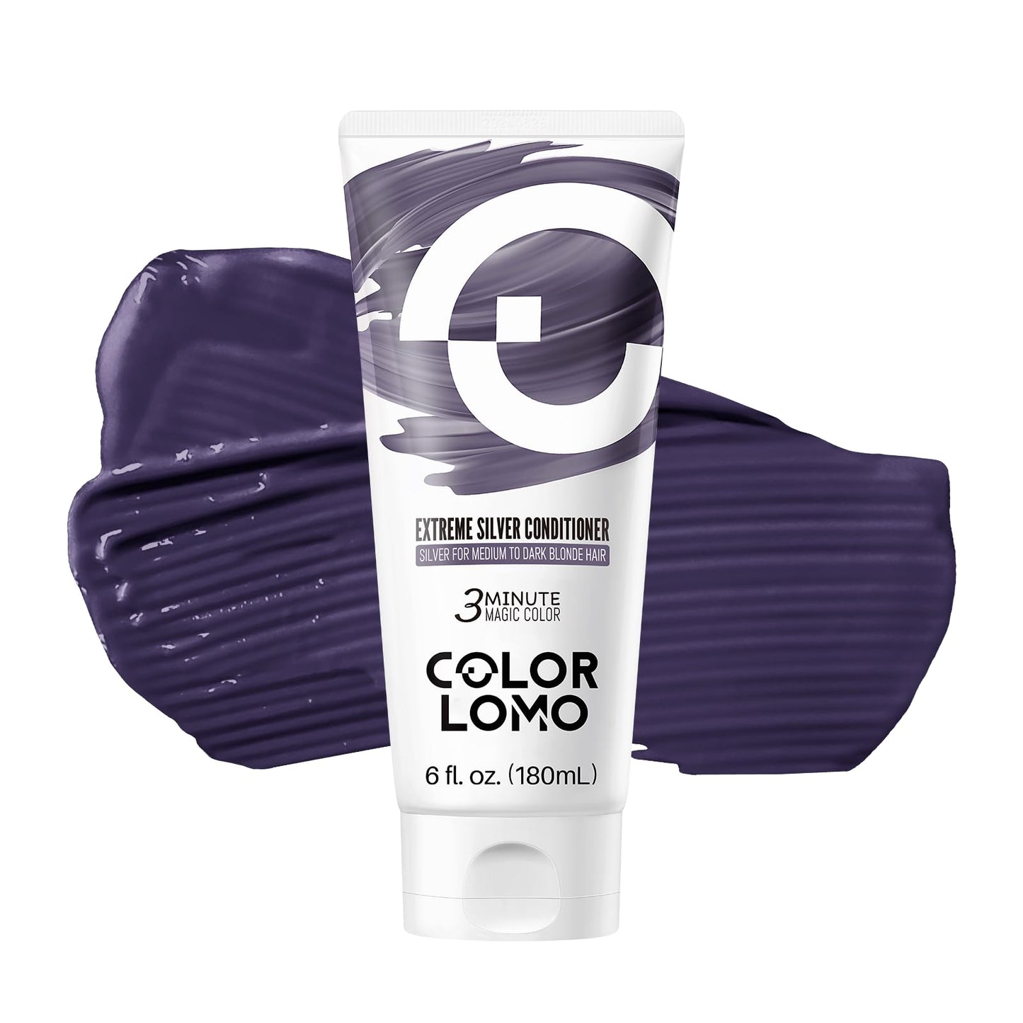 COLORLOMO Semi Permanent Hair Color - 6 oz Color Depositing Conditioner with Shea Butter & Almond Oil- Color Conditioner Depositing Hair Mask - Vegan, Paraben, Ammonia & Sulfate Free - Extreme Silver