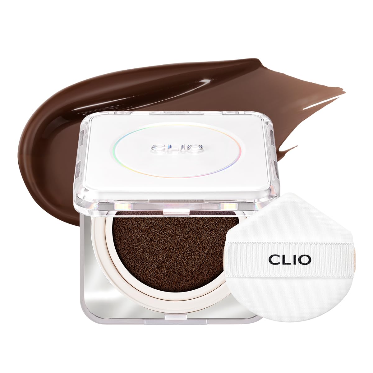 CLIO Kill Cover Founwear Cushion Foundation – Korean Makeup, Full High Coverage, Airy Satin Finish, Skin Fit, 45C DEEP COCOA