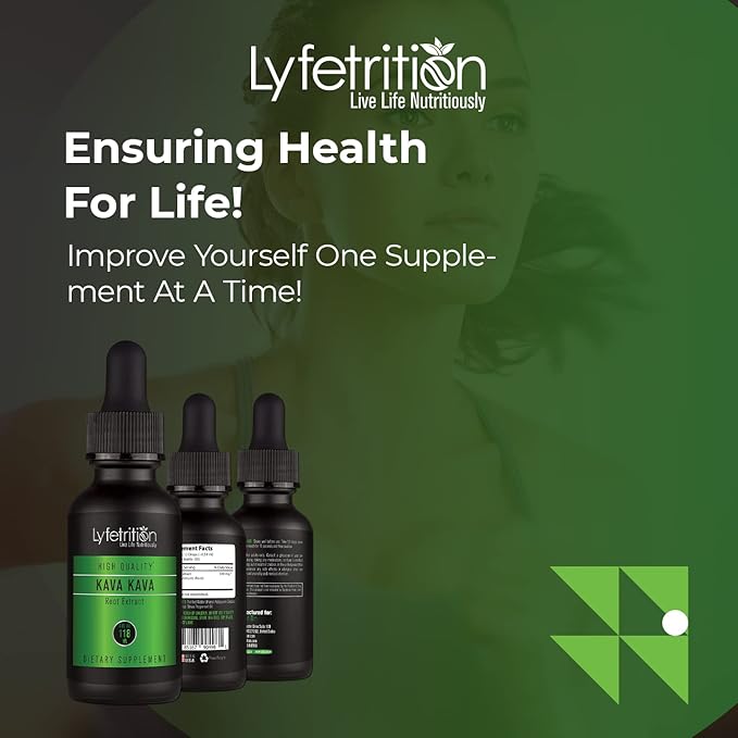 Kava Kava Root Extract With Active Kavalactones 540mg, 220 Servings, Cruelty-Free, Easy-to-Consume Liquid Drops, Quick Absorption, GMP-Certified, Third-Party Tested, Non-GMO, Made in USA