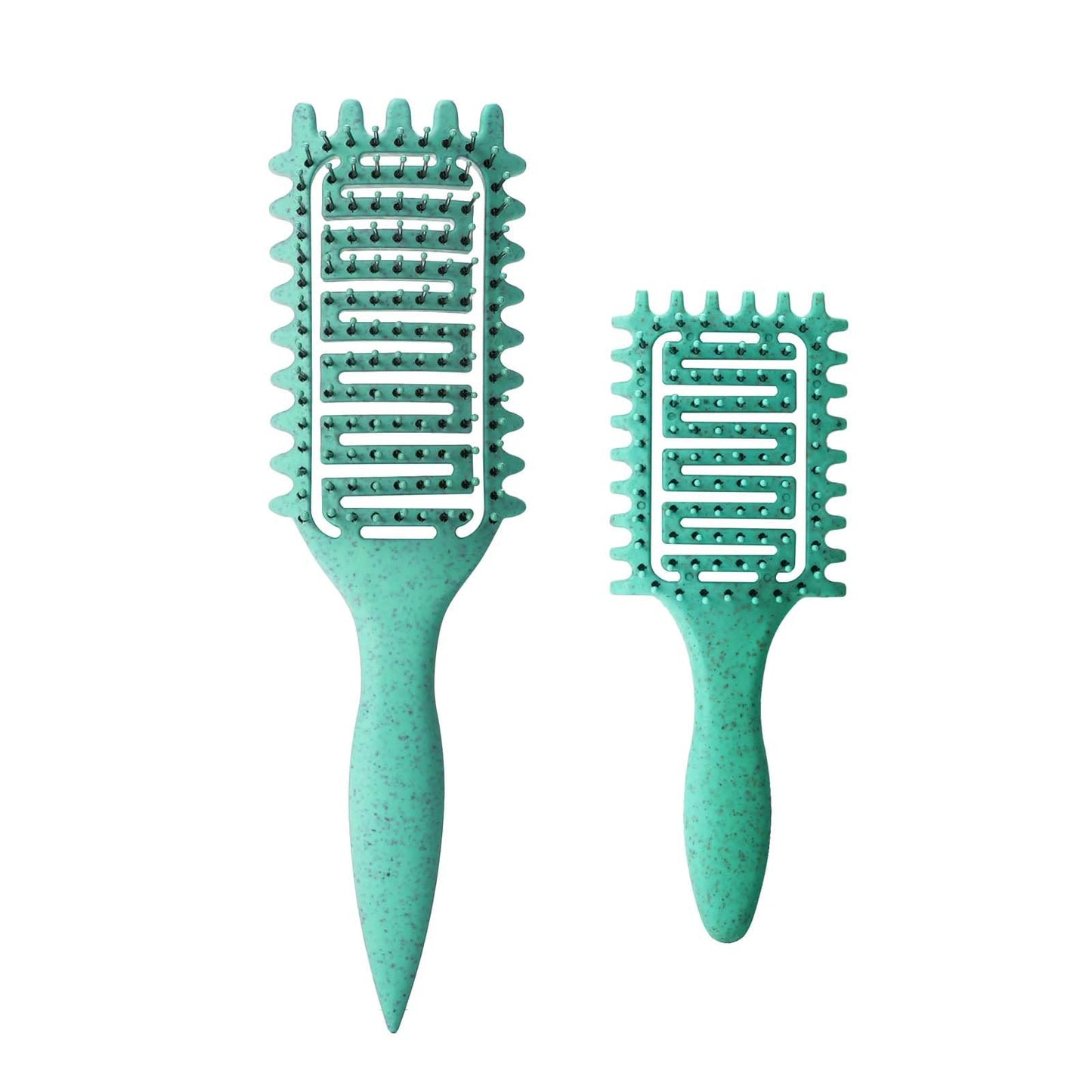 Curl Defining Brush,2024 Curly Hair Brush,Vented Hair Brush for Detangling, Shaping and Defining Curls For Women and Men Less Pulling (2Pcs Green)