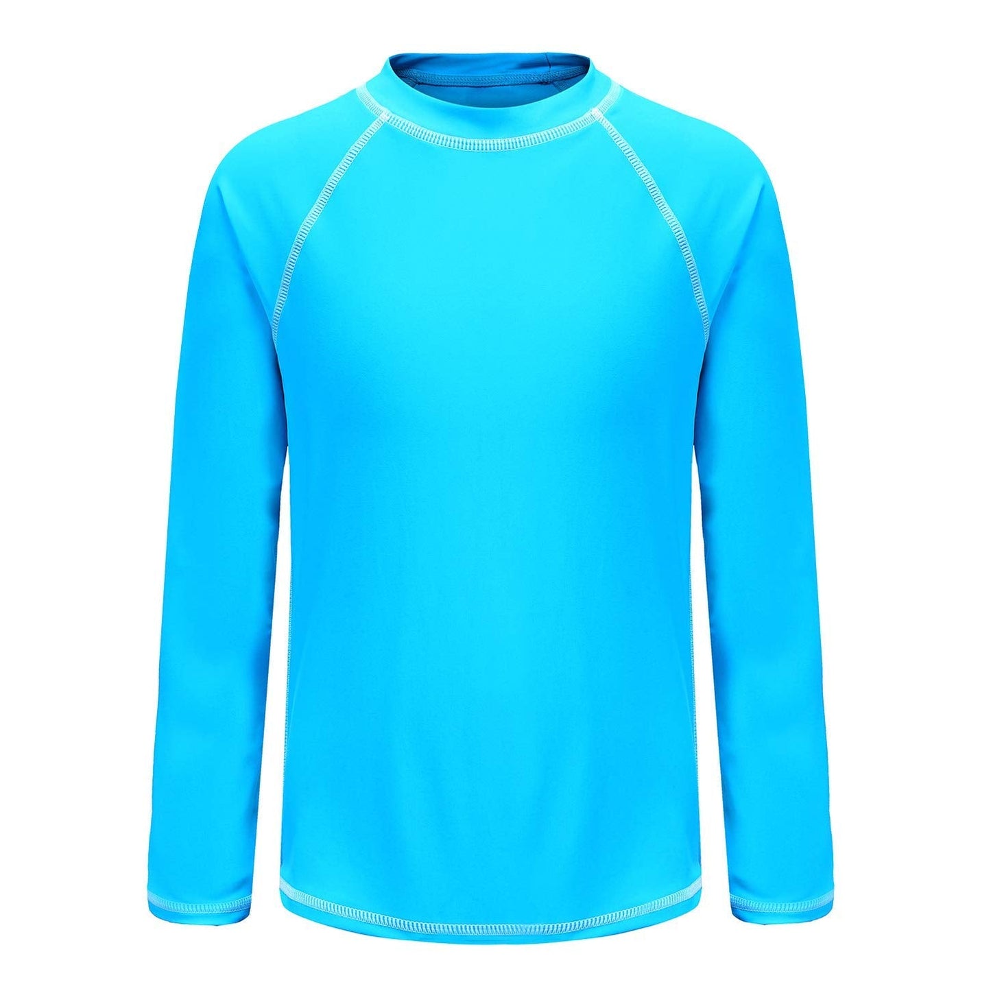 Boys Long Sleeve Rash Guard UPF 50+ Swim Shirts Swim Top Sun Shirt for Kids Surfing Swimsuits Blue Size 10/8-10 Years