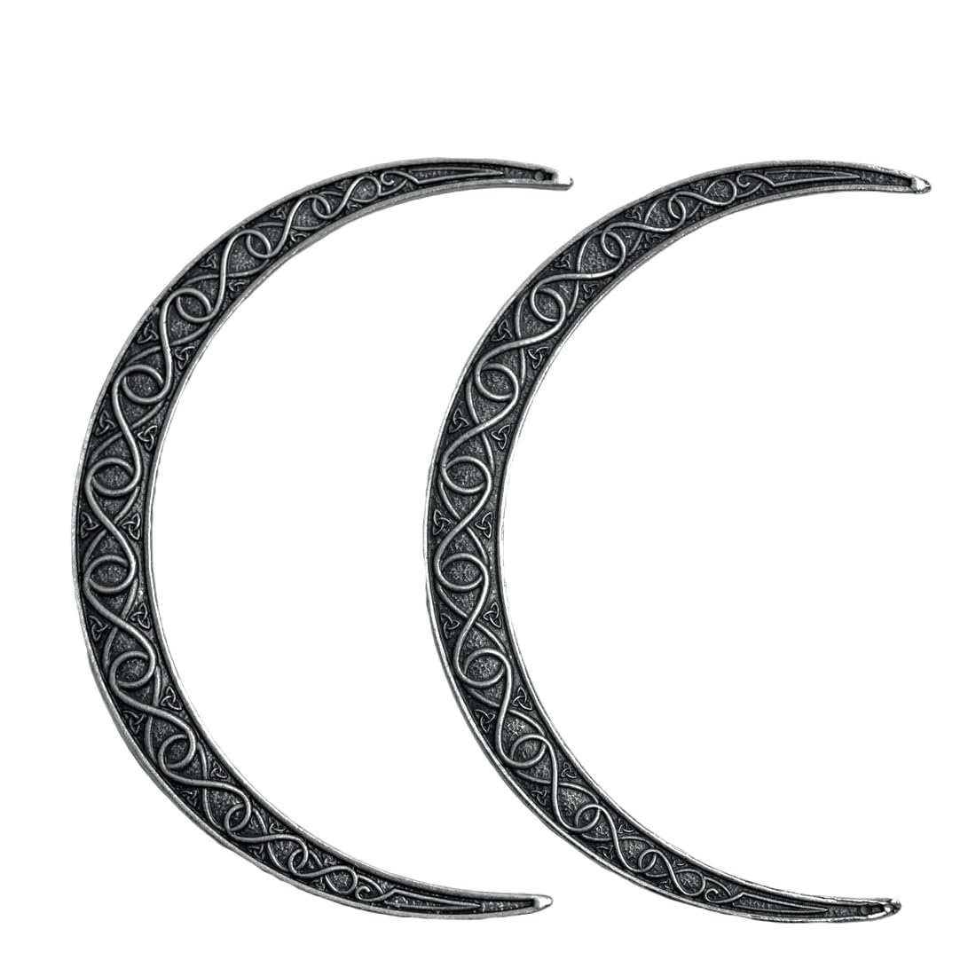 LANGHONG 2PCS Moon Crescent Hairpin For Women Retro Viking Hair Stick Forks Knot Hair Styling Pins (ZEAS)