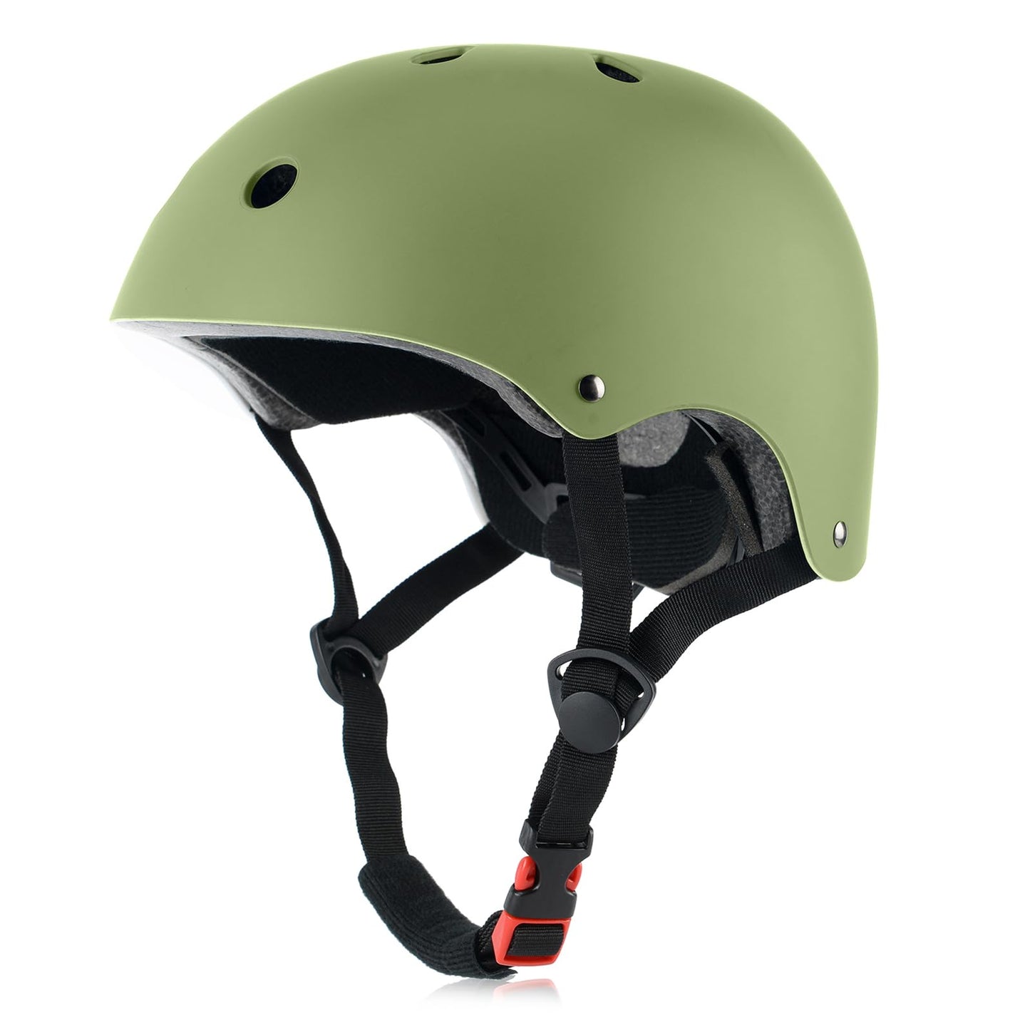Kids Bike Helmet, Adjustable and Multi-Sport, from Toddler to Youth, 3 Sizes (Olive)