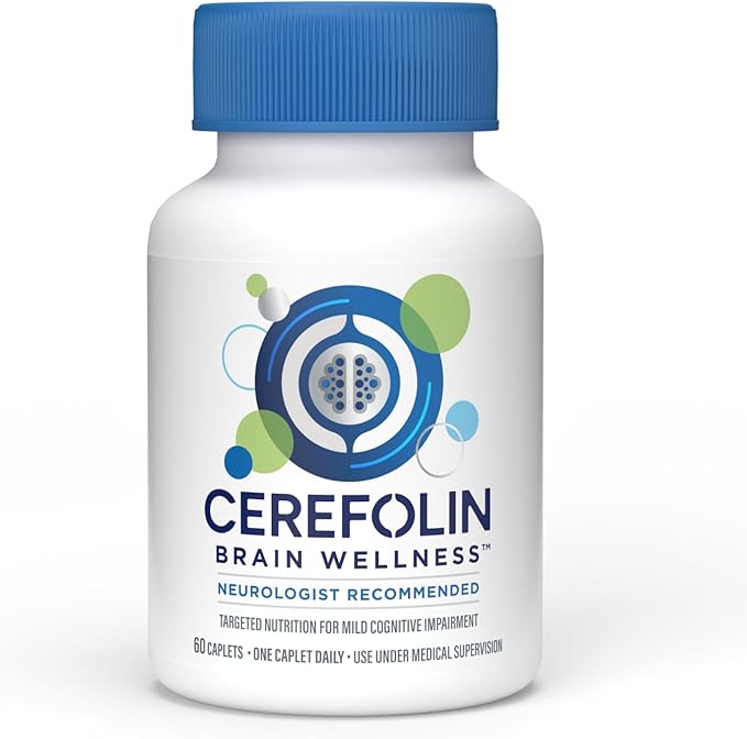 Brain Wellness, Targeted Nutrition for Cognitive Support, Improves Memory, Focus & Concentration, L-Methylfolate, NAC, B12, Neurologist Recommended (60 Count)
