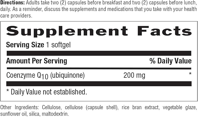 Country Life Simply CoQ10, Supports Heart Function, 200mg, 60 Vegan Softgels, Certified Gluten Free, Certified Vegan