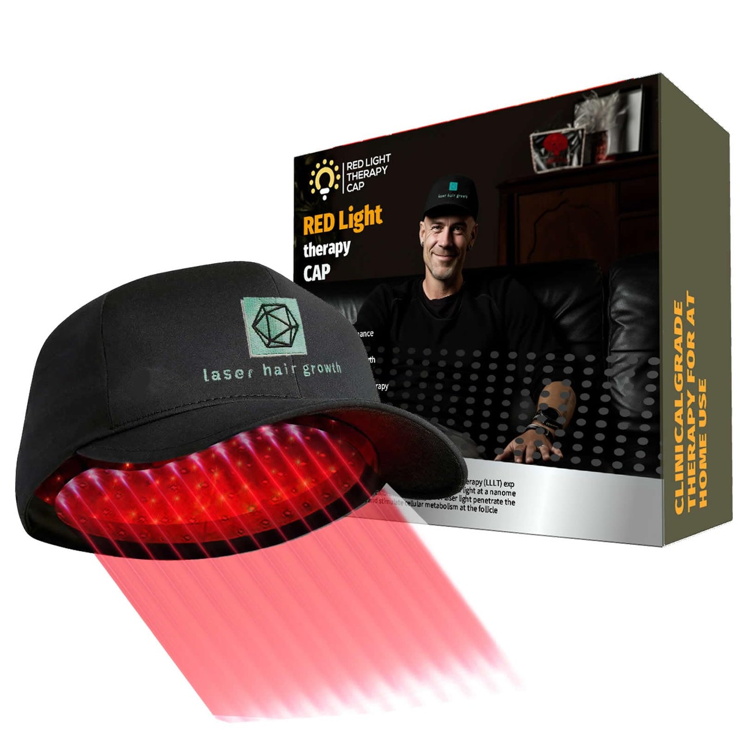Laser Therapy Cap for Hair Regrowth, Laser Hair Growth System Hair Loss Treatments for Men & Women Red Light Therapy Cap Hair Growth Device