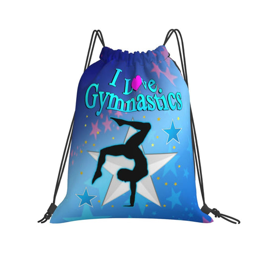 Braytow Gymnastics Drawstring Backpack Gym String Bag Drawstring Sackpack Sport For Womens Mens