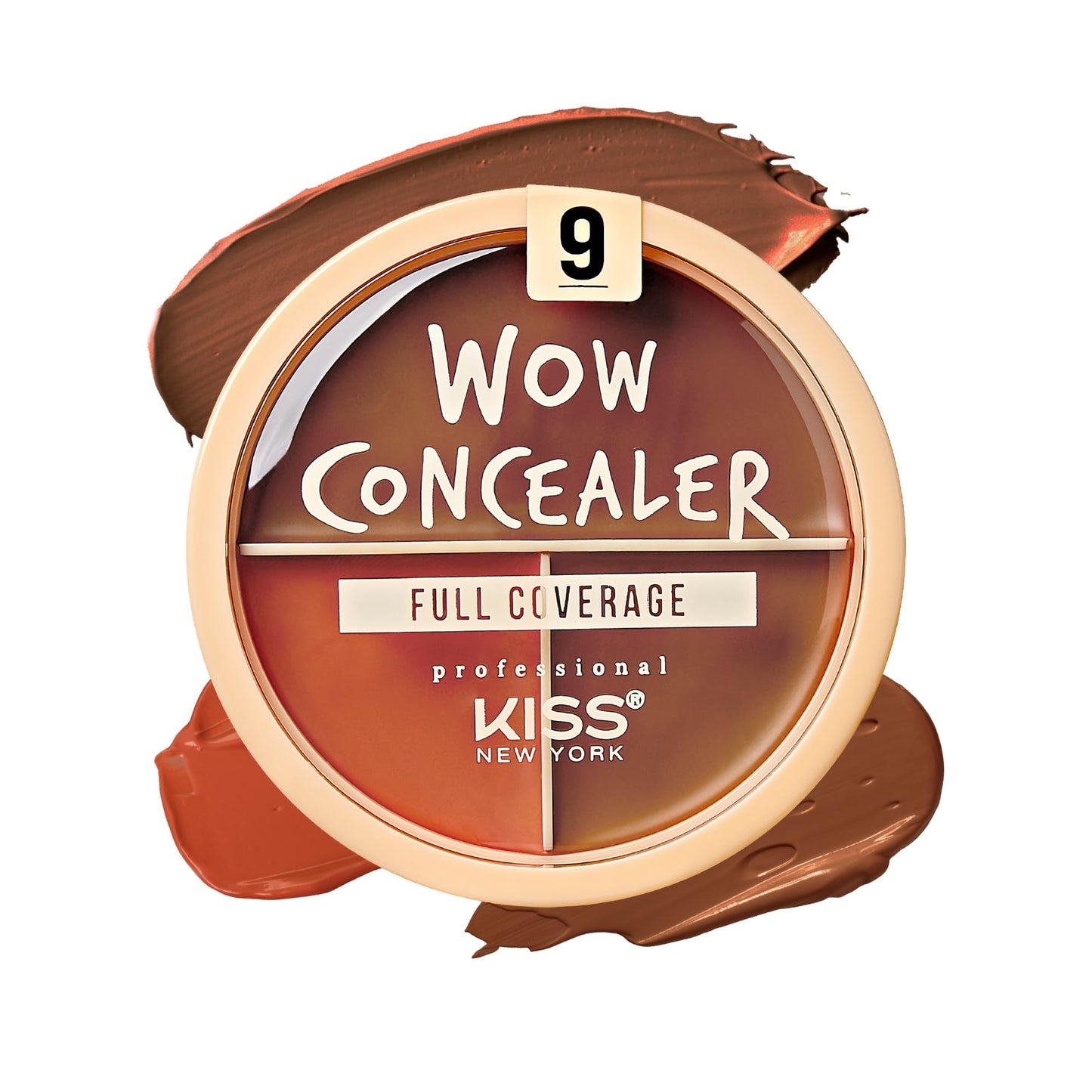 KISS NEW YORK Professional WOW Concealer, Lightweight & Long Lasting, 2 Concealer & 1 Corrector from Tattoo, Scar to Dark Circle Cover, High Coverage for Full Body & Face Makeup