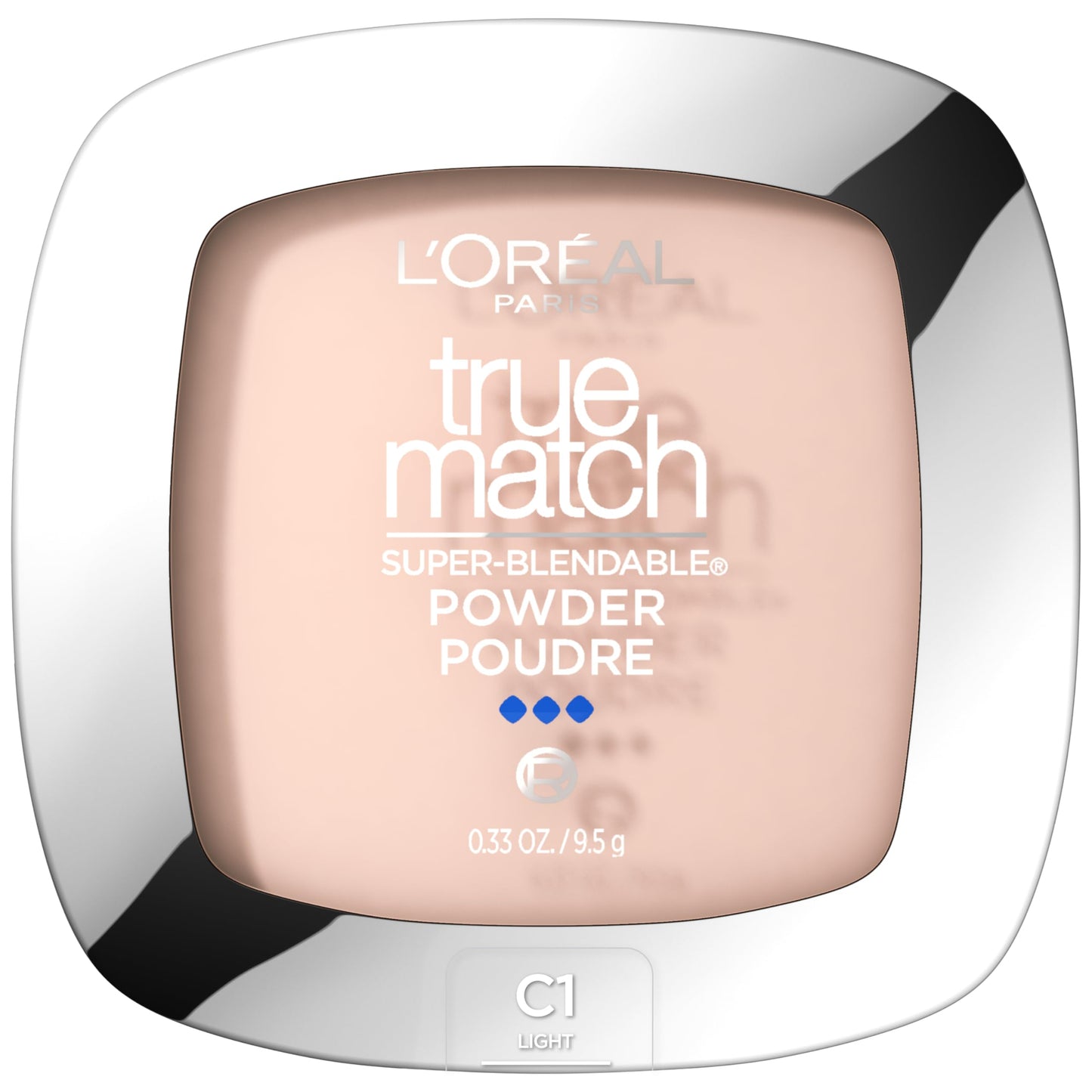 L'Oreal Paris True Match Super Blendable Oil Free Powder Foundation, C1 Light, 0.33 oz, Packaging May Vary