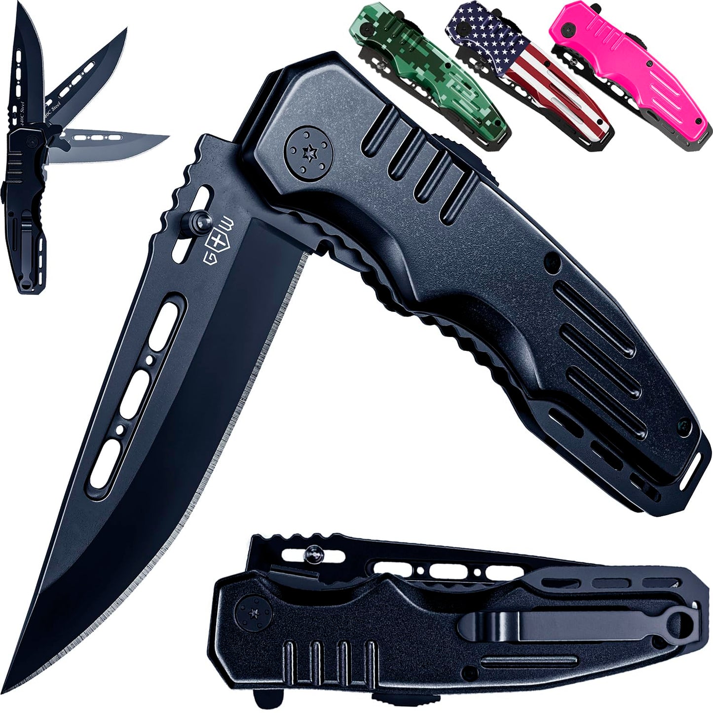 Dad Birthday Gift - Best Father's Day Gifts - Cool Pocket & Folding knife Presents for Dads - Gift for Men Father Boyfriend Husband - Mens Gifts - Mens Birthday Gift Ideas 6681 G