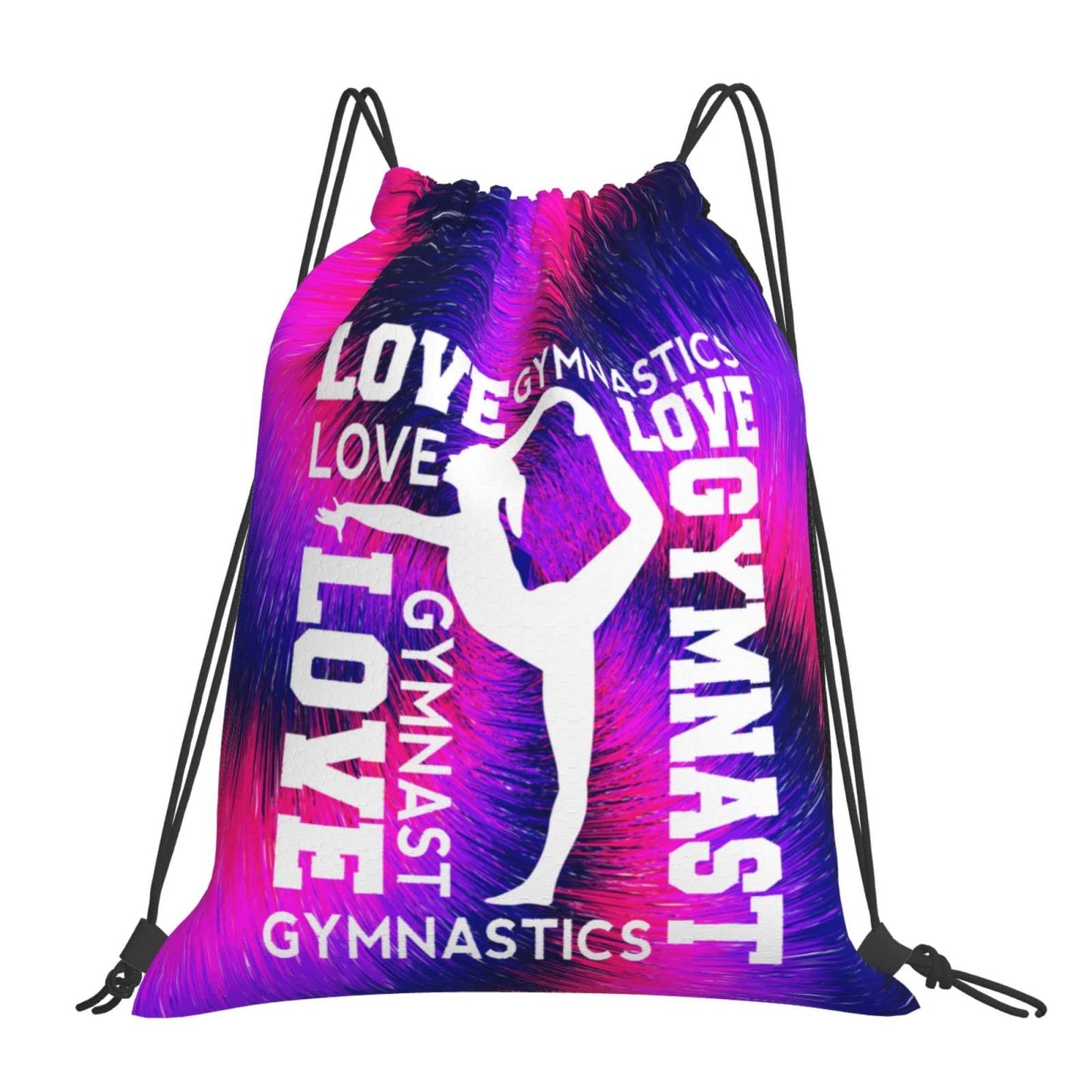Braytow Gymnastics Drawstring Backpack Gym String Bag Drawstring Sackpack Sport For Womens Mens