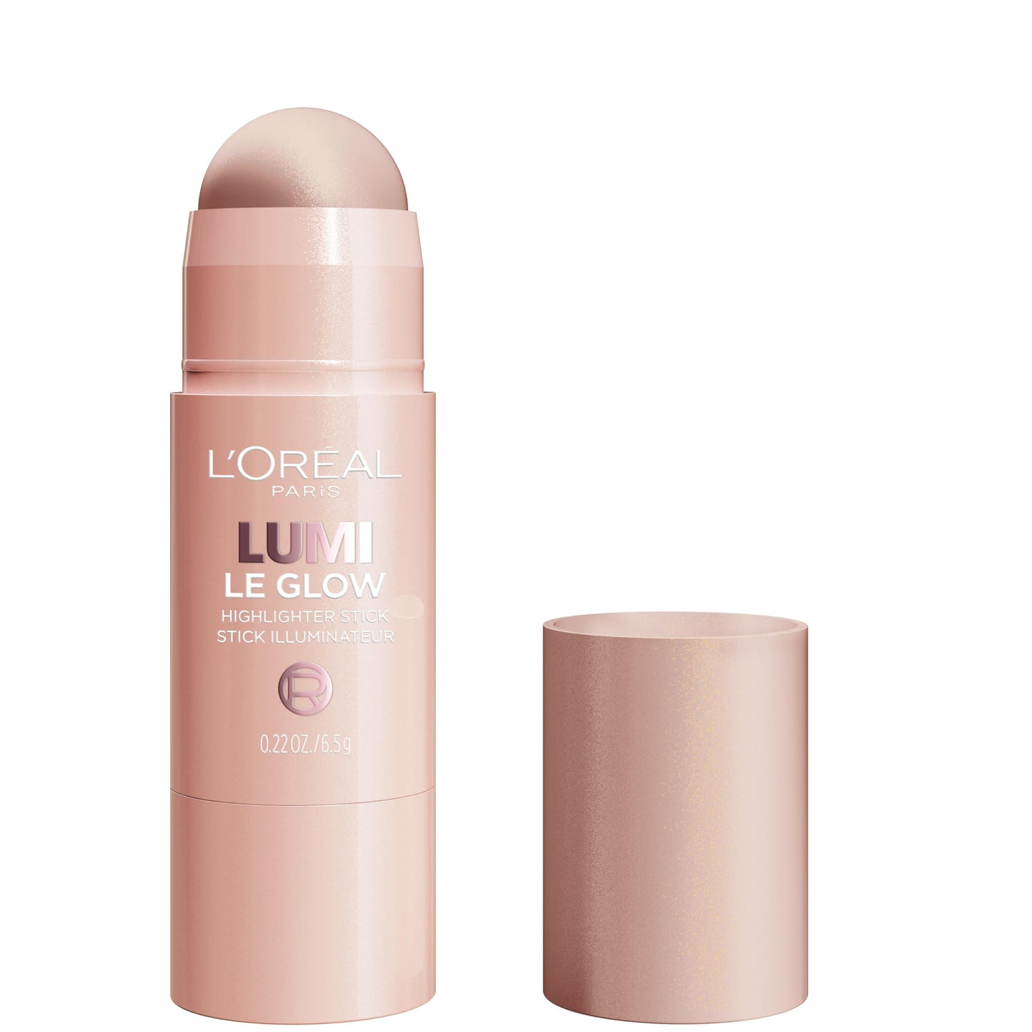 L'Oreal Paris True Match Lumi Le Glow Highlighter Stick, Luminous, Satin, Glowy Highlighter for Face and Body, 640 Sparkling Rose, 0.25 Oz