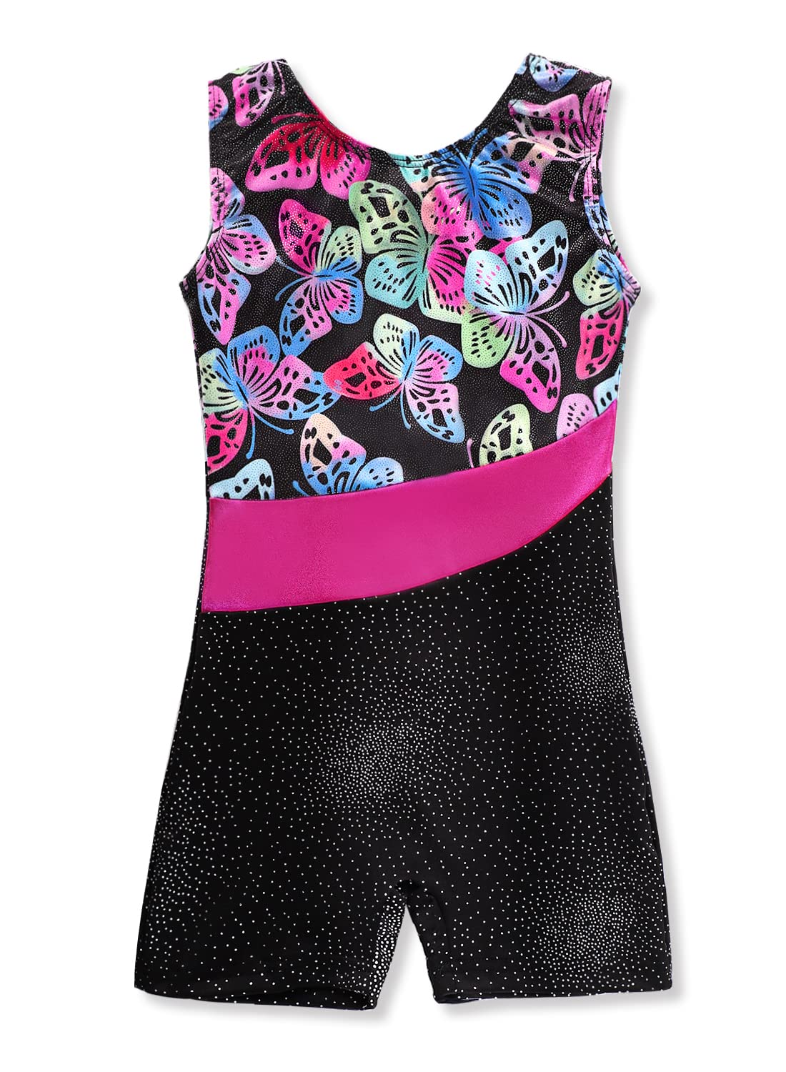 HOZIY Gymnastics Leotards for Girls Kids Child 5t Size 5-6 Years Old Shiny Butterflies