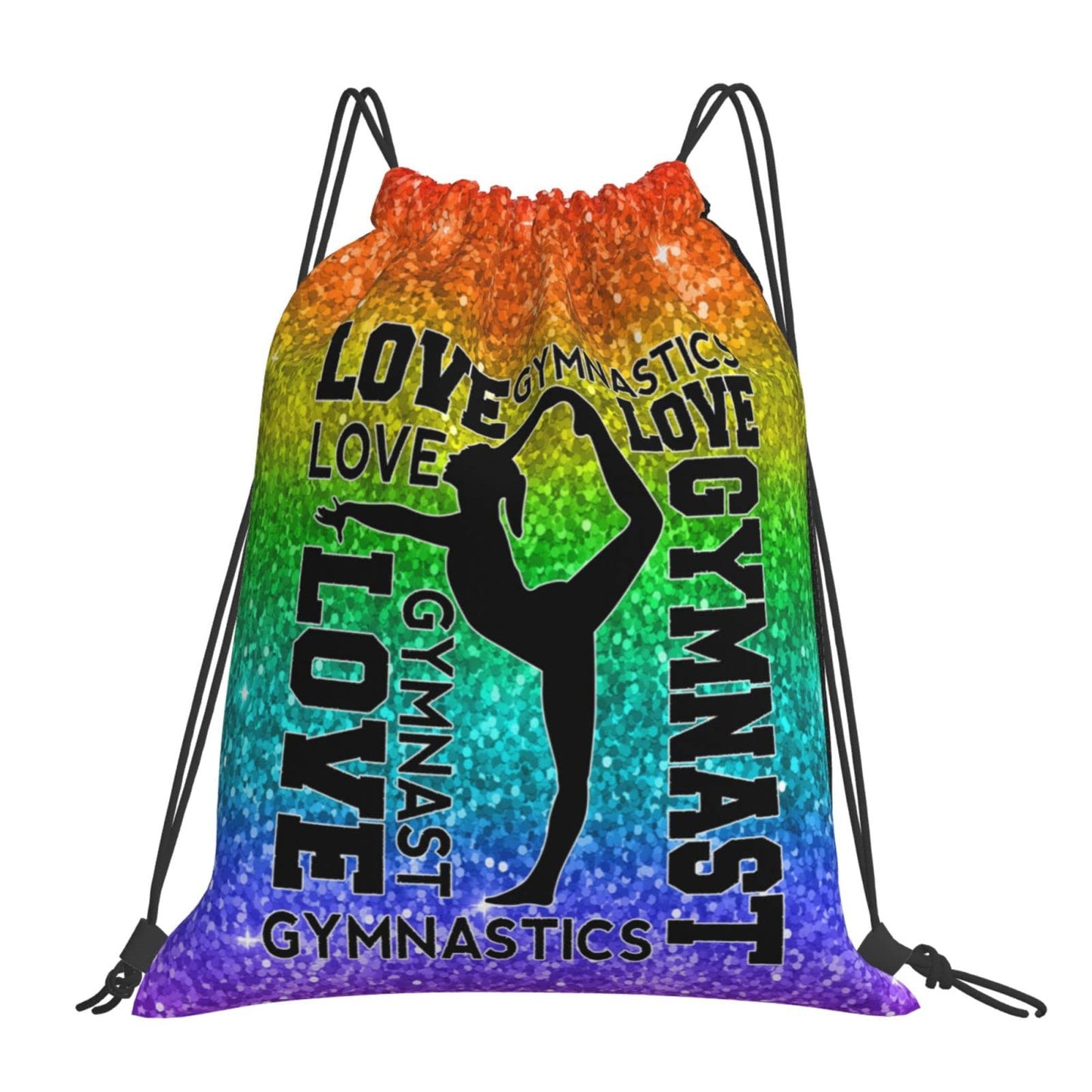 Braytow Gymnastics Drawstring Backpack Gym String Bag Drawstring Sackpack Sport For Womens Mens