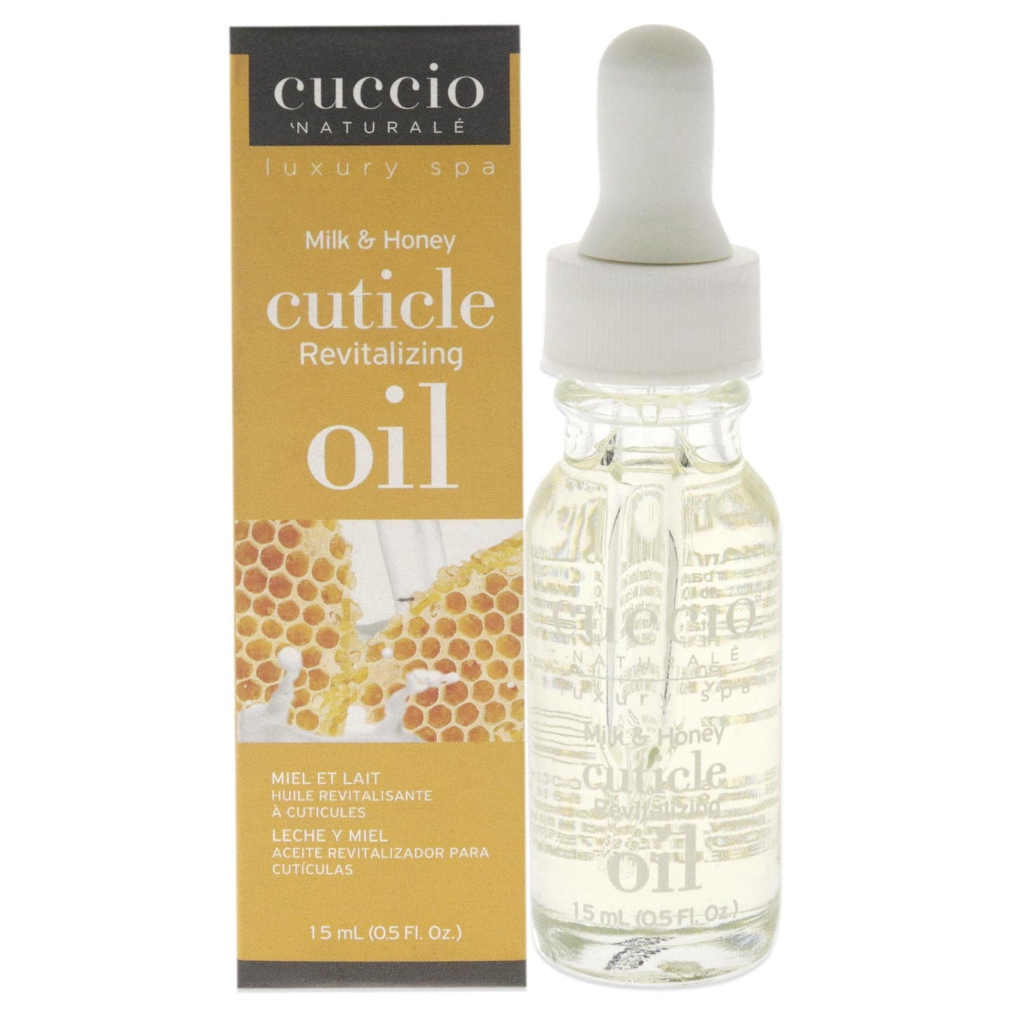 Cuccio Naturale Revitalizing Cuticle Oil - Hydrating Oil For Repaired Cuticles Overnight - Remedy For Damaged Skin And Thin Nails - Paraben/Cruelty-Free Formula - Milk And Honey - 0.5 Oz
