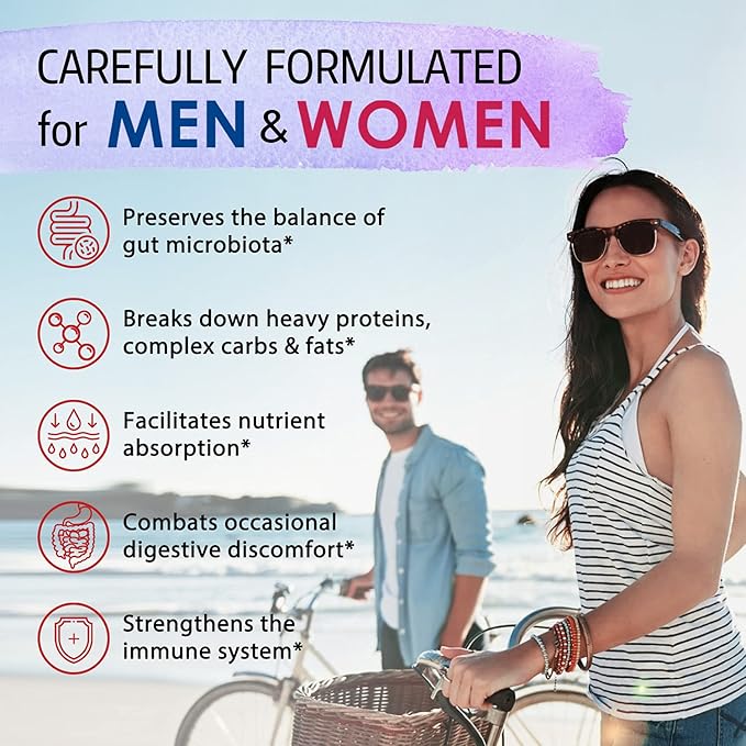 Bonawell Probiotics 120 Billion CFU 32 Strains with Prebiotics, Digestive Enzymes for Gut Health, 3-in-1 Daily Probiotic, Shelf-Stable, Delayed-Release, 30 Veggie Caps