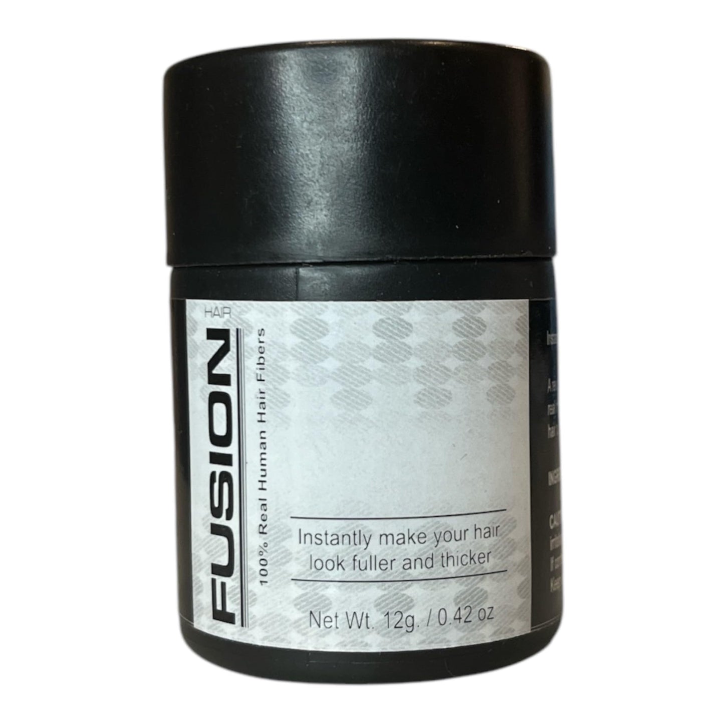 Hair Fibers for Thinning Hair - (0.42 Oz) Real Human Hair Building Fibers to Conceal Bald Spots and Thinning Hair, Root Touch Up and Volumizer, Jet Black