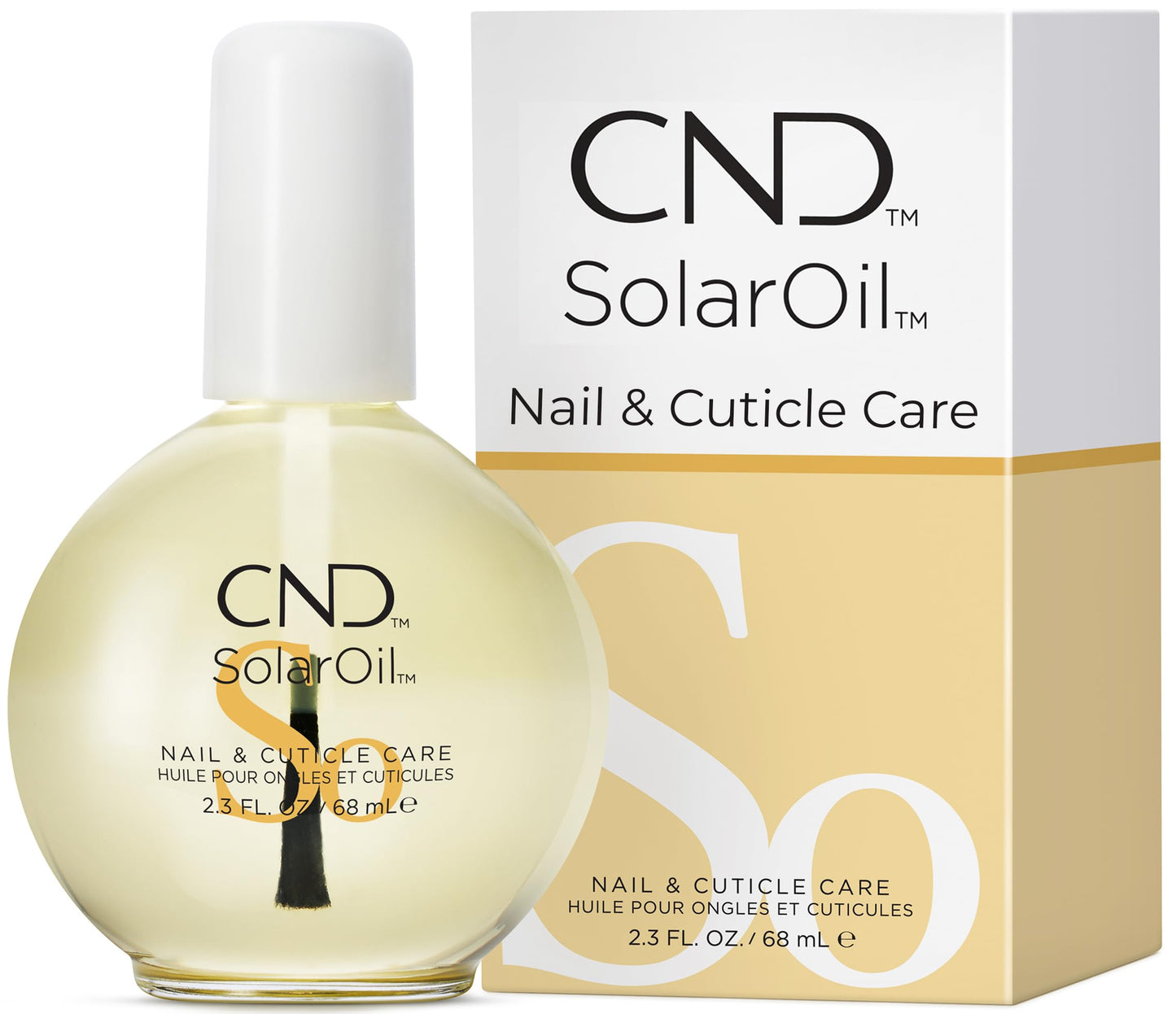 CND SolarOil Cuticle Oil, Natural Blend Of Jojoba, Vitamin E, Rice Bran and Sweet Almond Oils, Moisturizes and Conditions Skin, Pack Of 1, 2.3 oz.