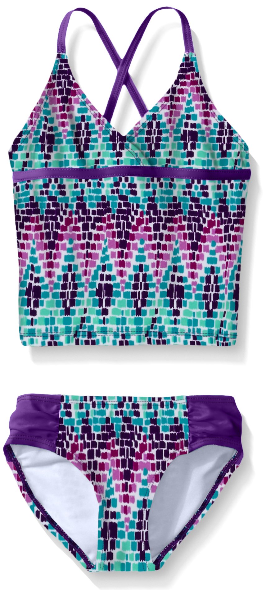 Kanu Surf Girls Beach Sport 2-Piece Tankini Swimsuit, Candy Purple, 4T