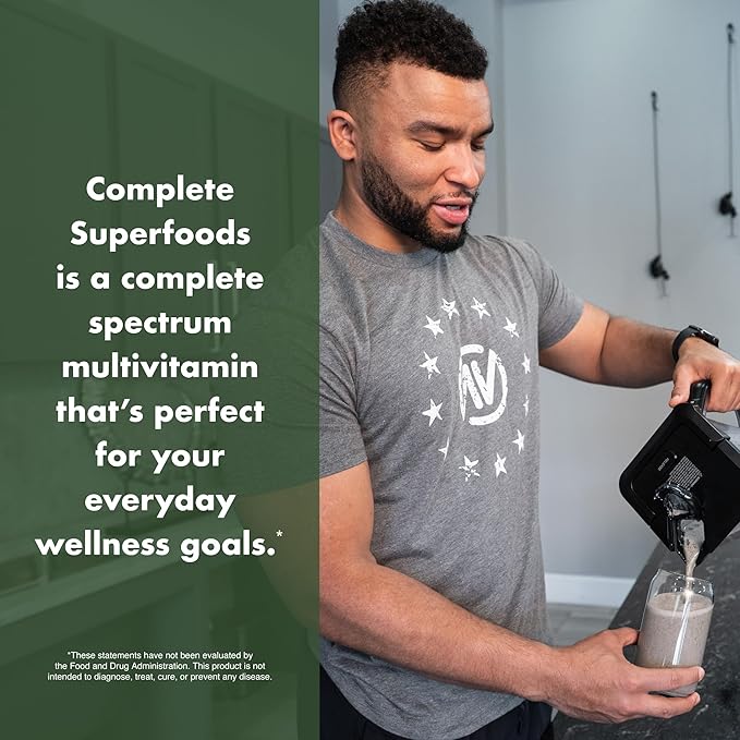 Complete Superfoods, Greens & Reds Blend*, Apple Cider Vinegar, Digestive Enzyme Blend*, Probiotic Blend*, Multivitamin* (Chocolate - 30 Servings)