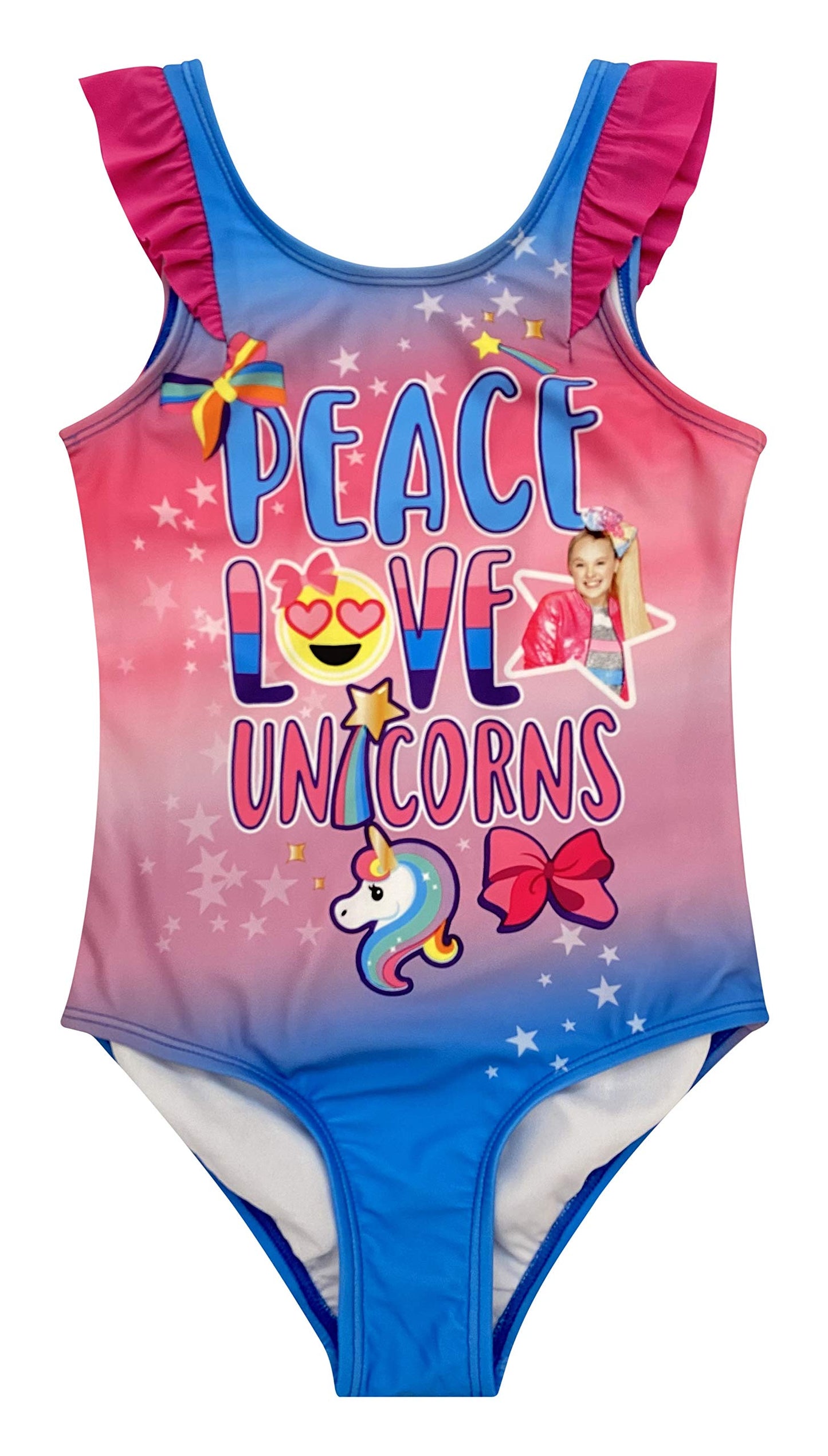 JoJo Siwa Little Girls One-Piece Bathing Suit Pink/Blue 6X