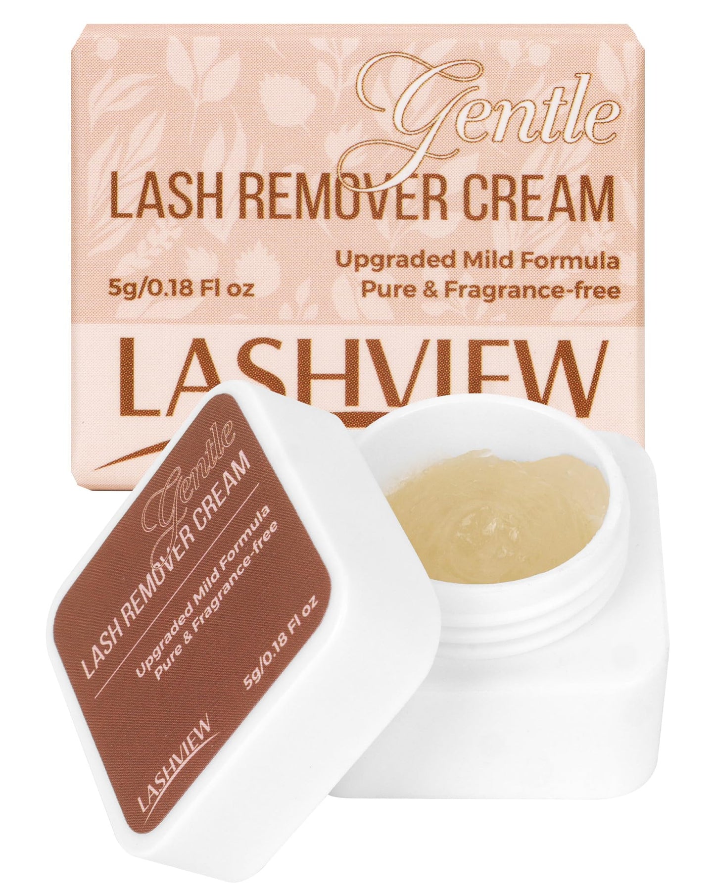 LASHVIEW Eyelash Extension Remover Cream, Gentle Eyelash Glue Remover Low Irritation for Sensitive Skin Gel Texture 5g