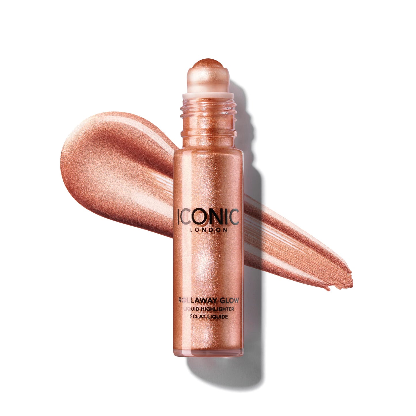 ICONIC LONDON Rollaway Glow | Liquid Highlighter for a Radiant Glow, Cruelty-Free, Vegan Makeup (Rose Potion) 0.27 Fl oz