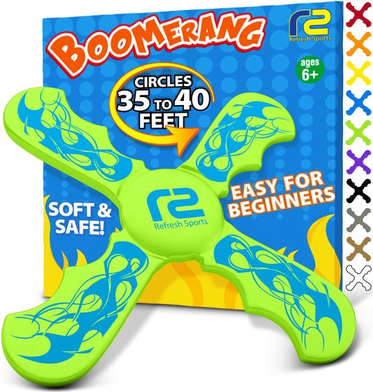 Boomerangs for Kids: Best Soft Flying Toy for Kids Boomerang - Easter Basket Stuffer For Boys & Girls - Outdoor Flying Disc Beach Frisbbee for Kids - Fun Gifts for Boys Toys age 6 7 8 9 10 11 12 & Up