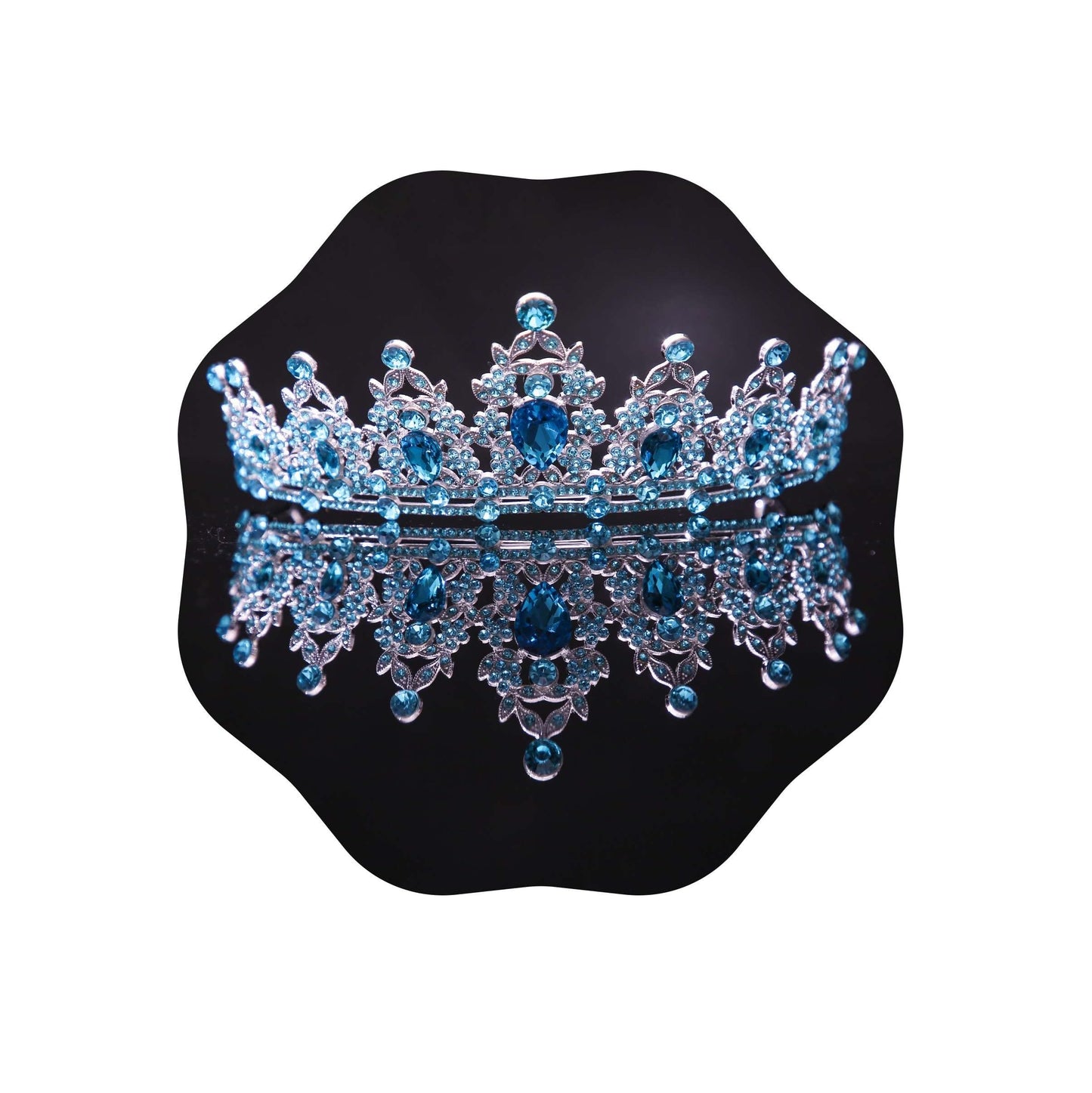 Kamirola - Queen Crown and Tiaras Princess Crown for Women and Girls Crystal Headbands for Bridal, Princess for Wedding and Party (SKYBLUE & SILVER)
