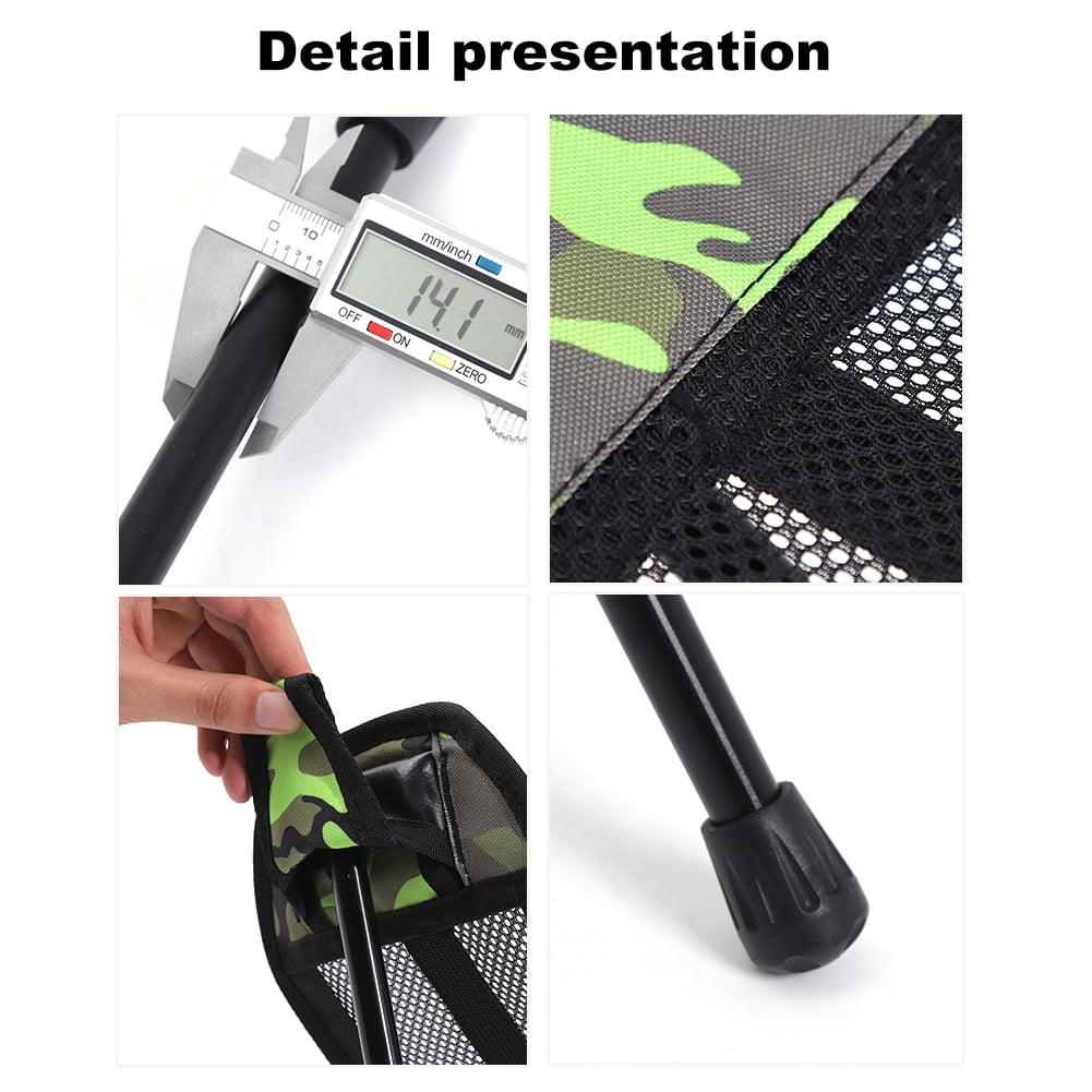 KGOTA Freestanding Camp Footrest Aluminium Alloy Folding Fishing Seat Chair Foot Rest Portable Moon Chair Footstool for Outdoor Beach