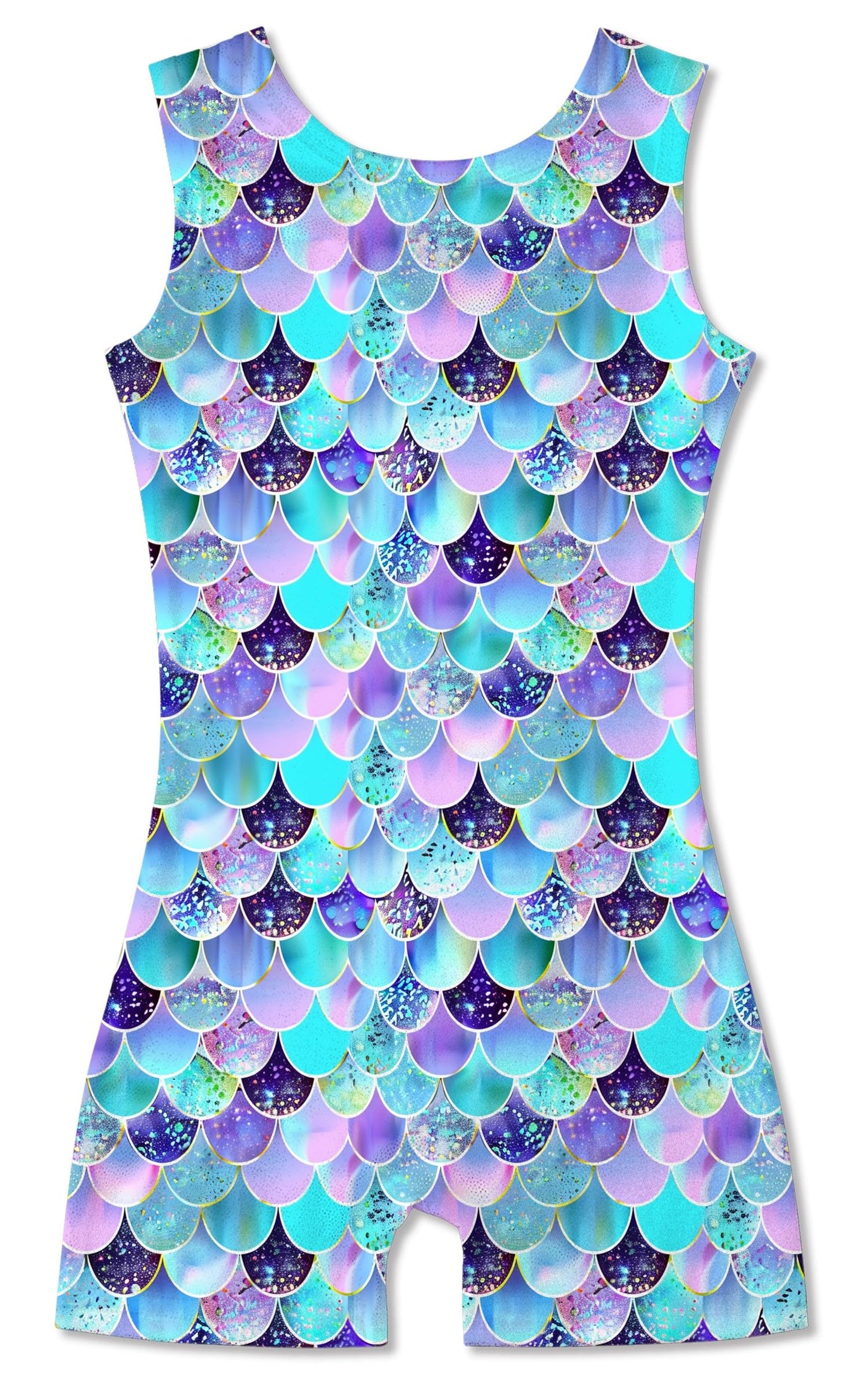 Idgreatim Gymnastics Leotard for Girls Size 5-6 Mermaid Tumbling Leotards with Shorts Athletic Activewear Outfit for Ballet Dance 5-6 Years Old
